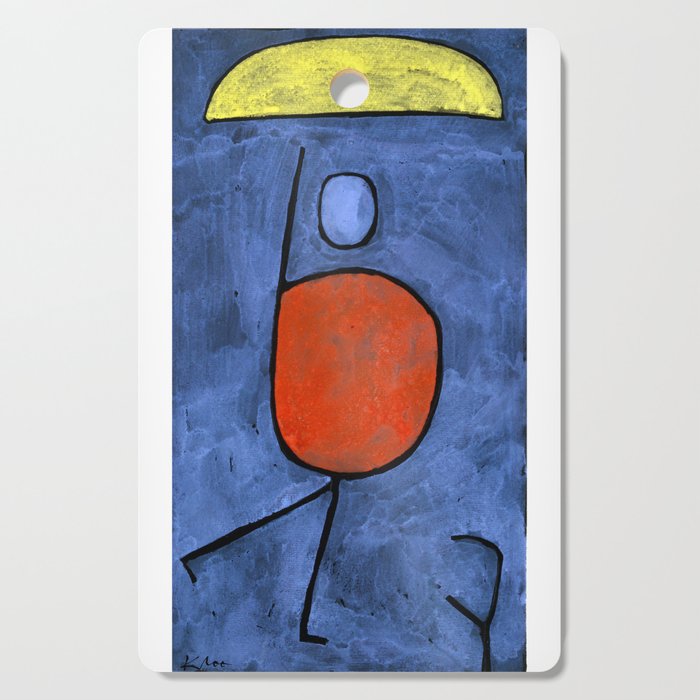 Remix With umbrella  Painting  by Paul Klee Bauhaus  Cutting Board