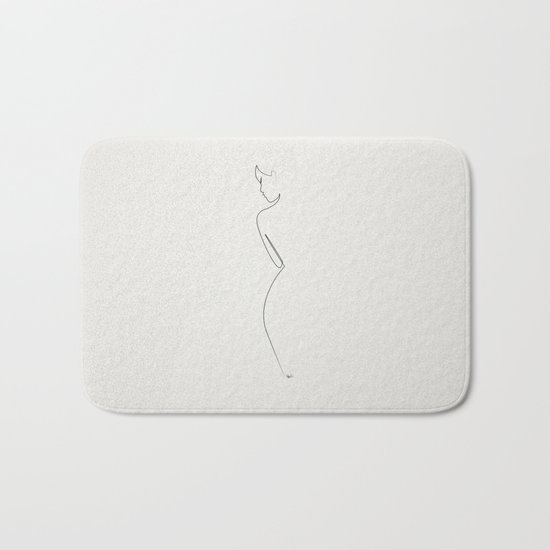One line nude Bath Mat
