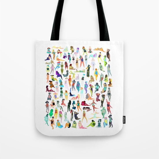 100 tiny ladies Tote Bag