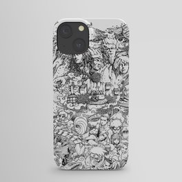 Anime Characters Doodle iPhone Case