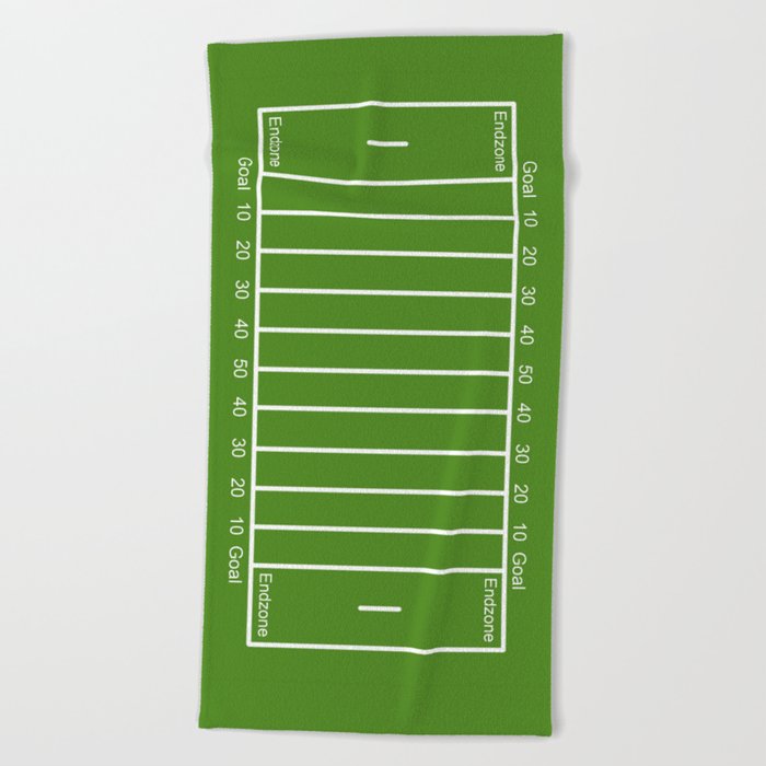 Football Field design Beach Towel