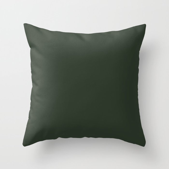 Pray for Snow Forest Green Throw Pillow