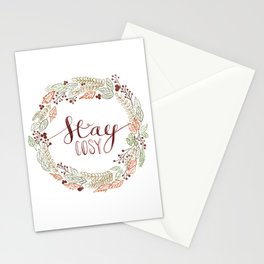 Stay Cosy Autumn Wreath Stationery Card