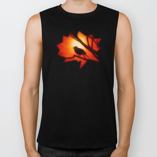 Blackbird in the morning light Biker Tank