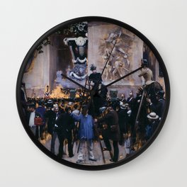Jean Beraud - Les funerailles de Victor Hugo, place de l'Étoile (1er juin 1885) Wall Clock