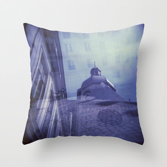Holga Double Exposure: Eglise Saint-Paul-Saint-Louis, Paris Throw Pillow