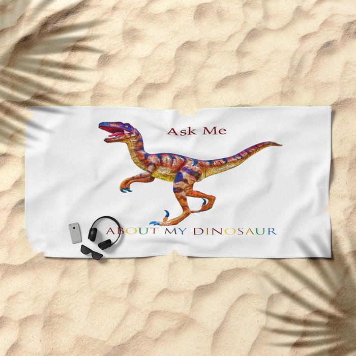 dinosaur beach towel
