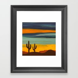 Saguaro Sunset Framed Art Print