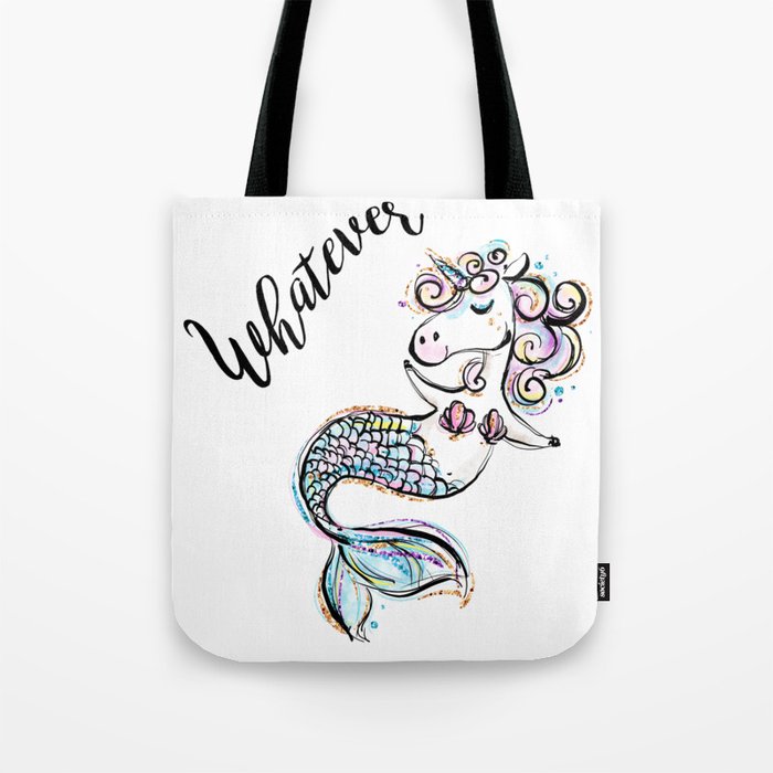 Unicorn mermaid, Funny Unicorn, Funny Mermaid, Cute Unicorn, Cute Mermaid Tote Bag