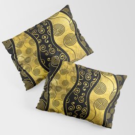 Luxury  Black and Gold African Pattern Pillow Sham