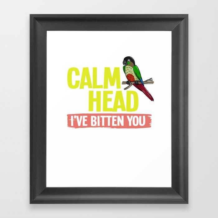 Green Cheeked Conure Cheek Bird Framed Art Print