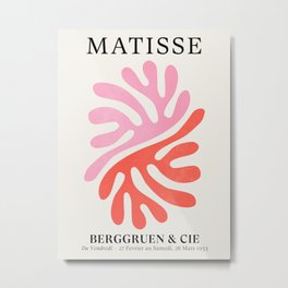 Star Leaves: Matisse Color Series | Mid-Century Edition Metal Print | Boho, Art, Graphicdesign, Modern, French, Retro, Leaf, Peach, Museum, Vintage 