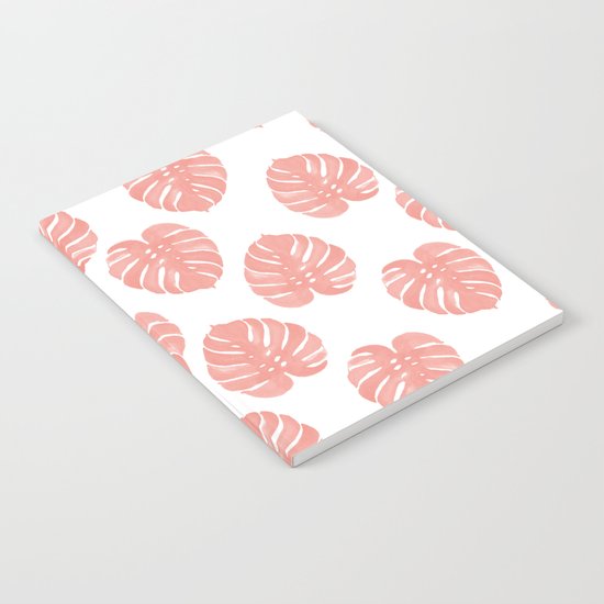 Monstera house plant minimal watercolor painting trendy gifts for anyone leaves tropical beach Notebook