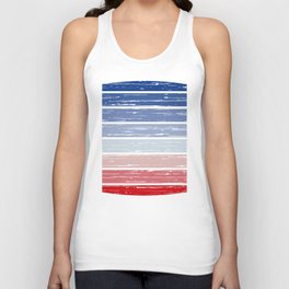 Contemporary blue and red tones rustic wood with white background Unisex Tank Top