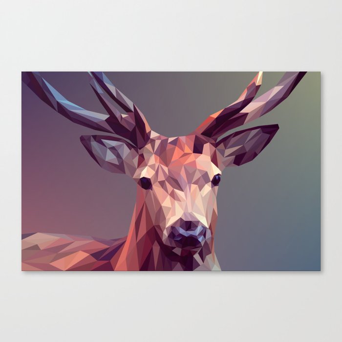 Polygon Deer Canvas Print