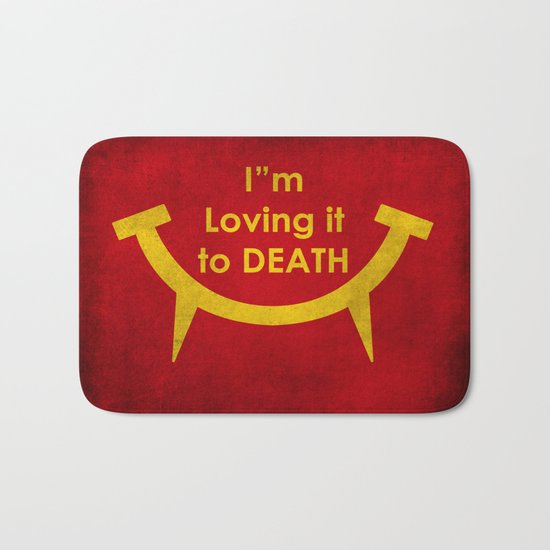 McViper the zombie and vampire fast food chain, Bloody good food is our motto! Bath Mat