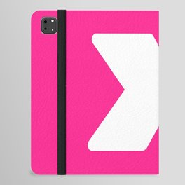 x (White & Dark Pink Letter) iPad Folio Case