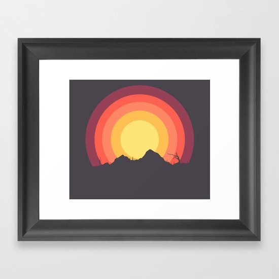 Mountain Sunset Framed Art Print
