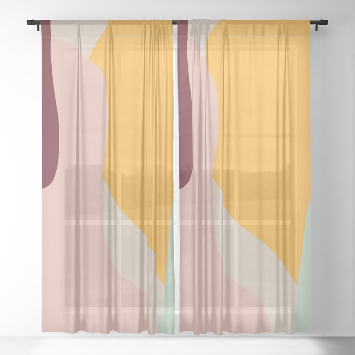 Ziz Abstract Painting Sheer Curtain