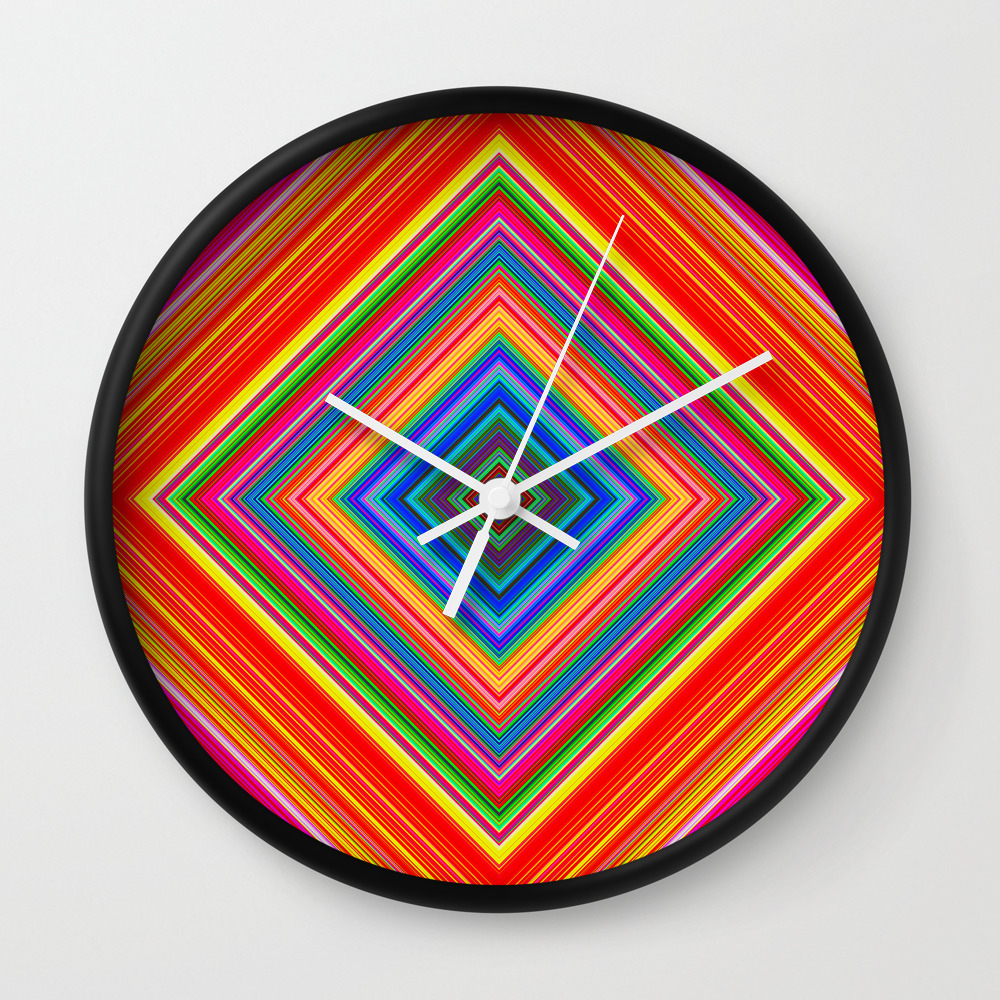 Rainbow Abstract Psychedelic Neon Dawn Triangle Design Pink And Orange Wall Clock By Cynthiagailmanor Society6 All our images are transparent and free for personal use. society6