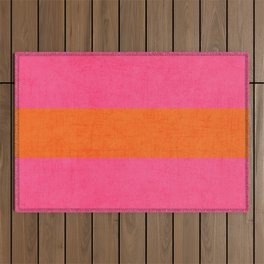 hot pink and orange classic  Outdoor Rug