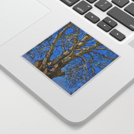 Akseli Gallen-Kallela - Crack Willow and Blue Bird Sticker