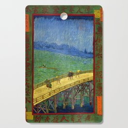Vincent van Gogh "Bridge in the rain (after Hiroshige)" Cutting Board