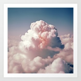 Pink Fluffy Clouds Art Print