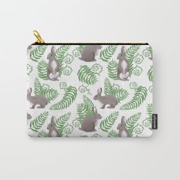 Rabbits and Ferns Carry-All Pouch