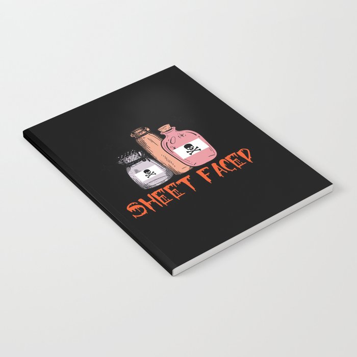 Halloween poison sheet faced quote Notebook