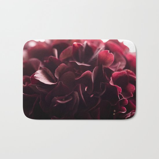 burgundy florals Bath Mat