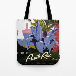 Vintage Puerto Rico Travel Tote Bag