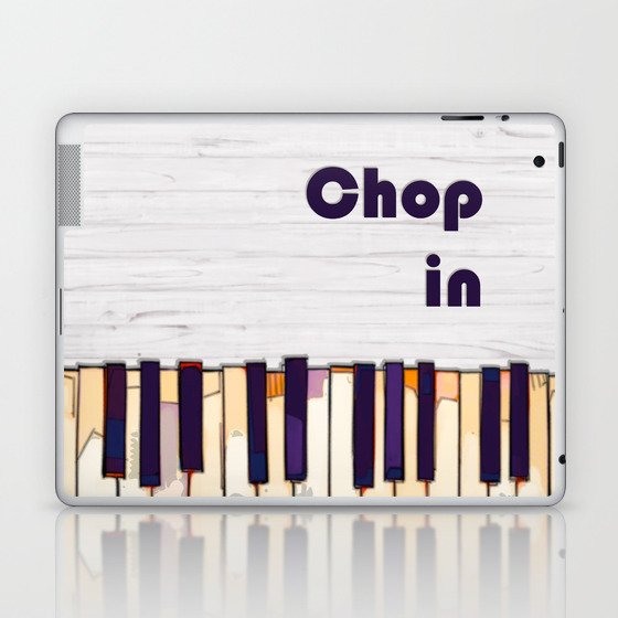 Funny Chopin and piano for classical music lover Laptop & iPad Skin