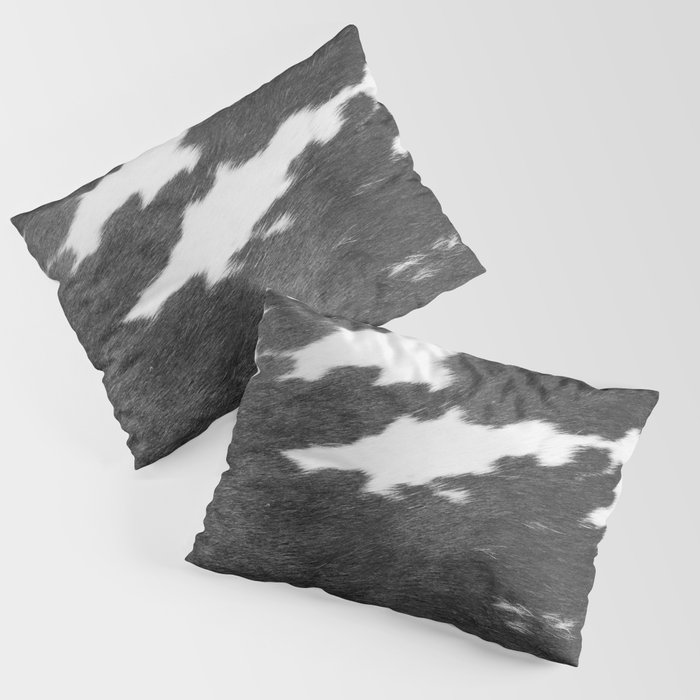 Monochrome Cowhide Composition Pillow Sham