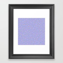 Colorful Sprinkles Small-Scale Pattern on Lavender Background  Framed Art Print