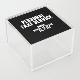 Personal Taxi Service (White) Acrylic Box