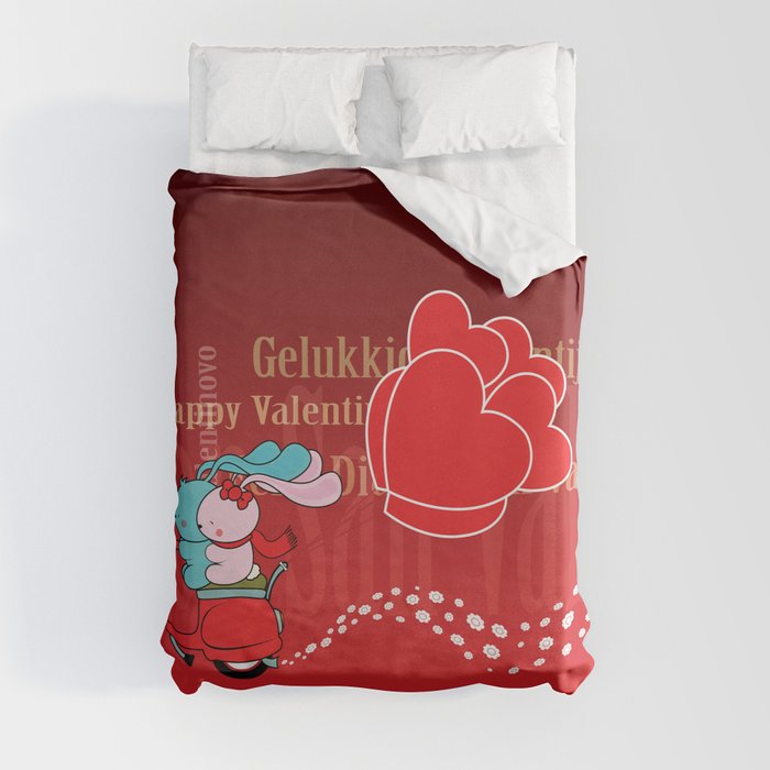 Happy Valentine's Day! Duvet Cover by ikarpov | Society6