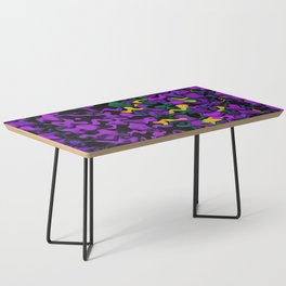 Bright purple and yellow wavy background Coffee Table