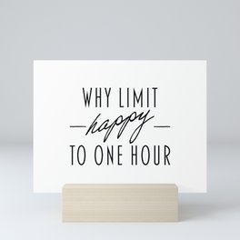 Happy Hour Quote Mini Art Print