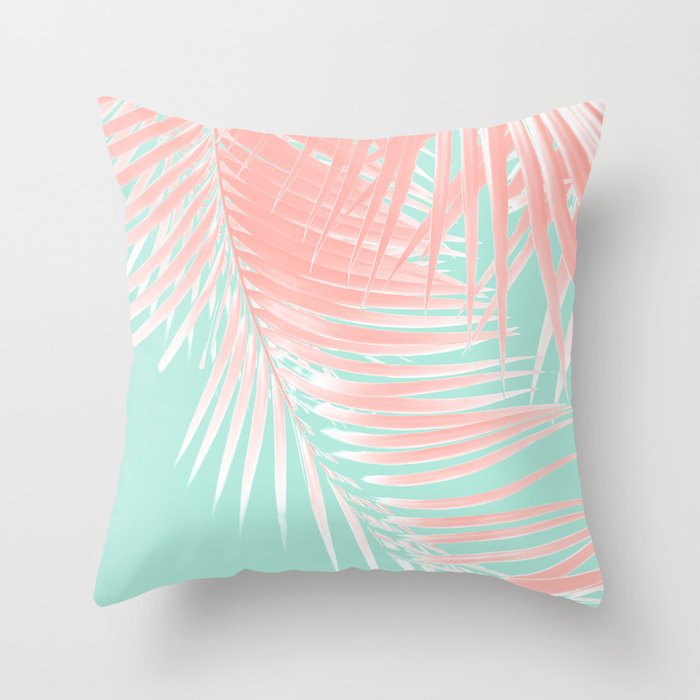 Palm Leaves Summer Vibes #9 #tropical #decor #art #society6 Throw Pillow