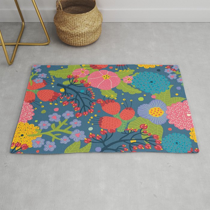 Color Flowers Rug