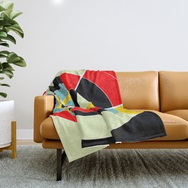 A Block Multi Color Wheel Throw Blanket