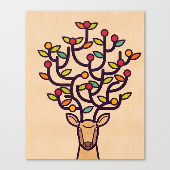 One Happy Deer Canvas Print