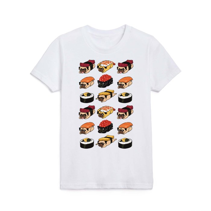 Sushi Pug Kids T Shirt
