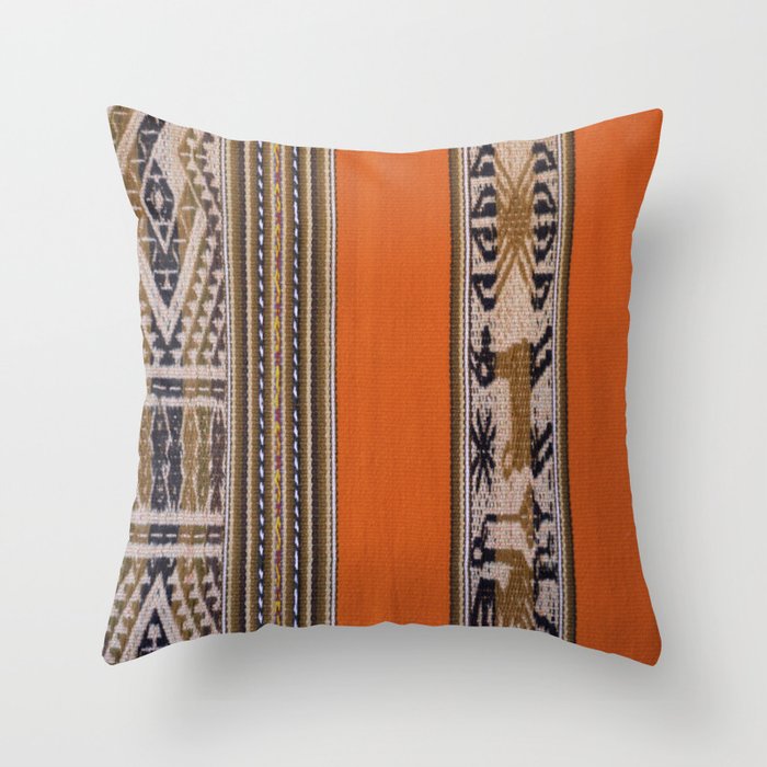 Peruvian texture Throw Pillow