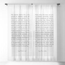 Man's relation to the infinite - Carl Gustav Jung Quote - Literature - Typewriter Print Sheer Curtain