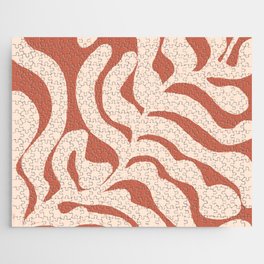 Pastel Terracota Leaves Matisse Abstract Jigsaw Puzzle