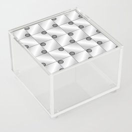 Black and White Geometric Pattern Acrylic Box