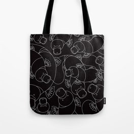 Minimalist Platypus Black and White Tote Bag