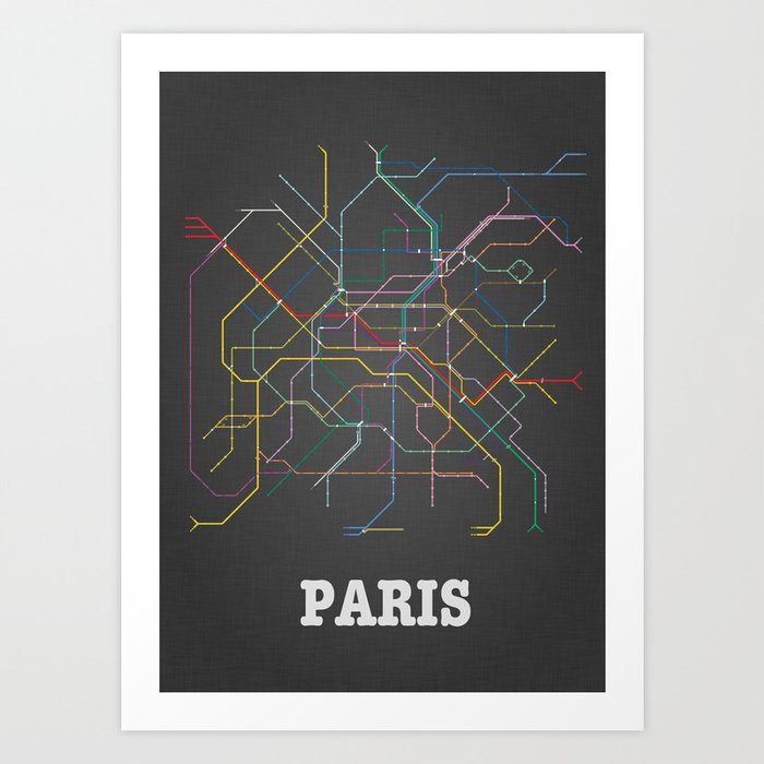 Paris Metro Subway Poster Art Print